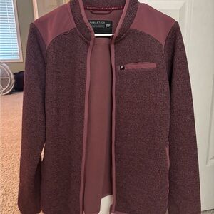 Fabletics Maroon Knit Jacket